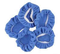 5pcs Soft Microfiber Car Polisher Pads For 5 To 10 Inch Buffer Machine Blue Polishing Bonnet Buffing Sleeve Auto Detailing Waxing Tool Kit For Vehicle Paint Care And Cleaning(5pcs 5-6 Inches)