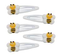 5pcs Soft Silicone Hairpins for Girls All, White hair clip | Silicone Set of Safe for Infants, Flexible Hold, Comfort Daily Use, Sensitive Skin, Party Decorations