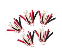 5pcs Softball Cloth Holders Ponytail Ties Ribbon Hair for Cheerleaders