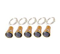 5pcs Solar Bottle Cork Fairy Lights Wine Bottle Torch Kit Cork Lights for Wine Bottles Bottle Light Night Lights for Christmas DIY Party Wedding Decorations (Warm White)