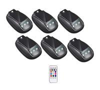 5PCS Solar Car Roof RGB Strobe Light with Remote Control, 8 Colors Rechargeable Solar Waterproof Smart Sensing Marker Light Easy Installation for Night Driving, Motorcycle, Vehicle, Truck Use