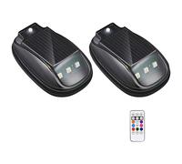 5PCS Solar Car Roof RGB Strobe Light with Remote Control, 8 Colors Rechargeable Solar Waterproof Smart Sensing Marker Light Easy Installation for Night Driving, Motorcycle, Vehicle, Truck Use