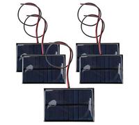 5Pcs Solar Epoxy Battery Charger Module 5V 150ma Micro Mini Solar Cells Solar Power Generation Chargers Board DIY Polysilicon Power Equipment with 30cm/11.8in Wire