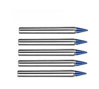 5pcs Soldering Iron Tips, Blue Pointed Copper External Heat Welding Tip for 30W 40W 60W 80W 100W 150W Irons
