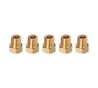 5pcs Solid Brass Hex Head Plug 1/8 NPT Male Thread, Anti Universal Fitting for Air and Fluid Systems, Replacement Plug for Automotive and Industrial Use