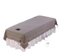 5pcs Solid Thicken Cotton Beauty Salon Bed Sheets Mattress Cover SPA Massage Table Bedspread Soft with/no Hole(07,90x220cm no Hole)