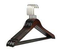 5pcs Solid Wooden Hangers Slim Durable Suit Hangers for Home Hotel Shopping Mall Hangers (Color : Natural Maple)