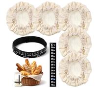 5pcs Sourdough Jar Cover, Sourdough Starter Jar Cloth Covers Reusable Bread Fermentation Cover for 3-4 Inch Jars Mouth