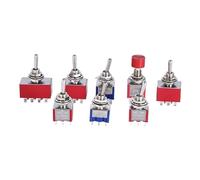5PCS SPDT DPDT reset latch toggle switch 125V6A MTS-302MTS-403 ON-ON switch(MTS-302 R,5PCS)