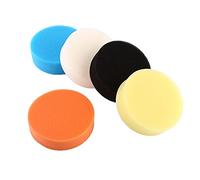 5Pcs Sponge Polishing Buffing Waxing Pad Kit 3 4 5 6 7 Inch Car Polisher Buffer Pads with High Toughness Washable Reusable for Vehicle Furniture Protection Black White Blue Yellow (7 Inch 1500mAh Li