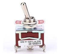 5Pcs SPST Toggle Switch, Monopole Switch with 3 Positions ON - OFF - ON, Toggle Switch for Industrial Control, Food Machinery, Generators, Office Automation, with Metal