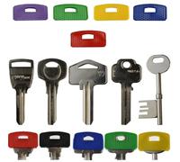5Pcs Square Key Cover Cap - Large Key Covers Caps (25 to 30 mm) Coloured Square Key Caps - Yale Key Covers, Ideal as Key Identifiers, Markers, Toppers, Tags to Organise Your Keys (Rectangular X 5)