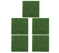 5Pcs Square-Shaped Garden Artificial Grass Lawn Turf DIY Miniature Landscape Decoration 30x30cm