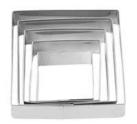 5pcs Square Stainless Steel Cookie Cutters Baking Tool Set