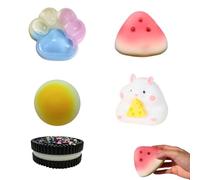 5PCS Squishy Toys, Taba Squishy, Stress Relief Suitable for Adults, Ideal as Birthday Presents, Party Favours, or Sensory Play Items. (Five Designs Available)