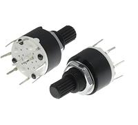 5PCS SR16 Plastic 16MM Rotary Band Switch 2 Pole 3 4 Position 1 Pole 5 6 8 Position Handle Length 15MM (Color : 2 Pole 3)(1 Pole 6)