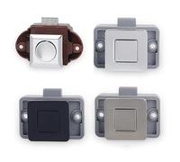 5Pcs SS6226B Camper Car Push Lock RV Caravan Boat Motor Home Cabinet Drawer Latch Button Locks Keyless Furniture Doora Lock Hardware(SS6226B-Chrome)