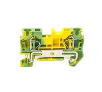 5Pcs ST4-PE Din Rail Ground Connector Spring-cage Terminal Block Feed-through Earthing Electrical Cable 4mm² Connect