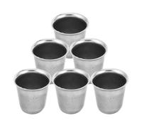 5pcs Stainless Steel Communion Cup for Wine Beverage Portable Silver