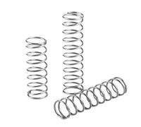 5Pcs stainless steel compression springs, wire diameter 1.8mm, outer diameter 15mm, length 100mm, Silver, Silver, 1.8x15x100mm