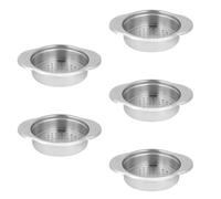 5PCS Stainless Steel Drainer, Food Can Strainer Sieve, Filter Canning Lid Colander for Beans Vegetables Kitchen Tools