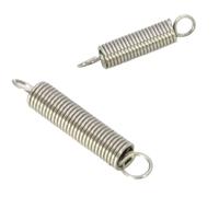 5pcs Stainless Steel Extension Springs 0.8mm 0.7mm with Hooks, OD 5-8mm Length 10-50mm for Metalworking(Silver,45mm)