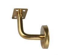 5pcs Stainless Steel Handrail Bracket Wall Mounted Stair Railing Support for Round Square Oval Mushroom Rails Golden Finish 60x60mm Four Styles Available(Fixed flat sheet)