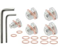 5PCS Stainless Steel Magnetic Engine Front Differential Rear Transmission Oil Drain Plug Kit, fits Polaris General RZR Ranger Sportsman Replace 7052306 3234756 3234755 2203738 2203739 ATV UTV