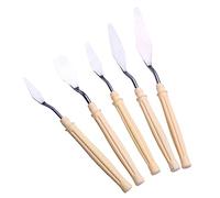 5Pcs Stainless Steel Paint Scraper Set | Portable Art Spatula Kit for Oil Painting | Essential Color Mixing Tool for Artists | 20x15cm