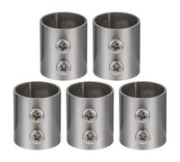 5pcs Stainless Steel Rod Coupler 22mm X 30 Silver Extension Connector