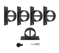 5Pcs Stainless Steel Rope Fence Brackets Wall Mount Railing Hooks Perfect for Deck Garden Stair and Fencing Anchoring Solutions