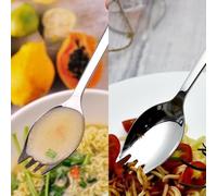 5Pcs Stainless Steel Spork Utensils Enhance Your Dining Experience with Soup and Salad