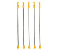 5pcs Stainless Steel Telescopic Pressure Washer Wand for Garden Use | Yellow Plastic Parts, Corrosion Resistant Build, Extendable Reach for Patio Cleaning, Orchards and Paving Stones