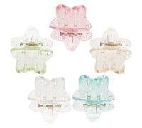 5pcs Star Shaped Claw Hair Clips, Mini Plastic Resin | Lightweight Styling Pieces for Women and Teen, Easy to Carry, Suitable for Wedding and Formal Events