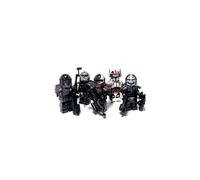 5pcs Star Wars Clone Troops Elite Black Clone Assault Team Minifigures Building Toys