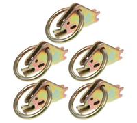 5pcs Steel O Ring Tie down Anchor for Pickup Trucks and Trailers | Surface Mount, Rust Resistant Finish, Easy Installation, Multi Functional Support, Golden Color