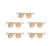5pcs Sticky Bra Strapless U Shape Cup Deep Plunge Silicone Push Up Adhesive Bra for Women Wedding (A)