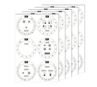5pcs Stove Dials Stickers, Stovetop Knob Symbols Adhesive Stickers for Top Burner Control Dial, Range Oven, Gas Stove Knob Burner Identification