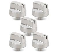 5PCS Stove Knobs Fit for GE JGP5030SLSS JGP5030SL1SS JGP5036SL1SS JP3030DJ3BB JP3030DJ4BB JP3036DL2BB, Gas Stove Knobs Replacements #WB03X29315 WB03X29629