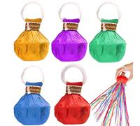 5PCS Streamer Poppers 3.7x3 Inch No Mess Streamers Multi-color Paper Party Poppers Hand Throw Confetti Poppers