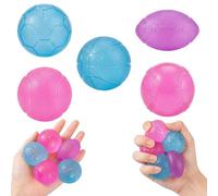 5PCS Stress Balls, Stress Reducing Ball, Stress Relief for Office Use, Different Ball Shapes Help Everyone Relieve Stress