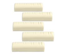 5Pcs String Nut, 3.5cm / 1.38in Mandolin Bridge Nut 8 String Mandolin Nut Slotted Mandolin Nut Bone Slotted Instrument Replacement