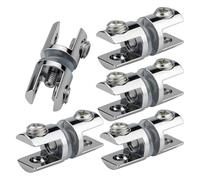 5Pcs Strong Glass Clamps Supports 5-10mm Thick Glass Shelf Brackets Set for Kitchen Shelves & Glasses Wall Mounts Eroison Resistant Clamp