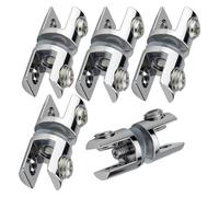 5Pcs Strong Glass Clamps Supports 5-10mm Thick Shelf Brackets Set for Kitchen Shelves & Glasses Wall Mounts Bidirectional Clamp