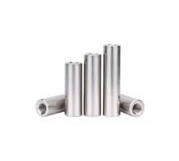 5pcs Stud Extend Long Coupling Nut M2.5 M4 M5 M6, Double Thread Round Aluminum Spacer, Aluminum Alloy Threaded Pillar(50MM*M6)