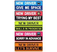 5Pcs Student Driver Sticker Magnet for Car, Novice Car Stickers, Keep Your Distance Lovely Removable Safety Sign for Novice Drivers & Students Supplies