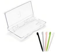 5Pcs Stylus Pen and Transparent Hard Protective Shell for Nintendo DS Lite, Ultra Clear Transparent Hard Case and Replacement Color Touch Stylus Pen Compatible with NDSL
