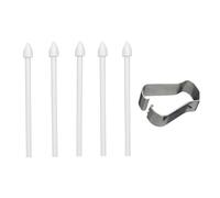 5PCS Stylus Pen Nibs Compatible for Samsung Galaxy S24 Ultra S23 Ultra Tab S9 Tab S8, Stylus Pen Replacement Tips Touch Screen S-Pen Pencil Tip Kit with Removal Tweezer (White)