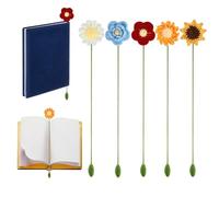 5PCS Sunflower Bookmarks for Book Lovers, Handmade Pressed Flower Book Page Holder Clip, Unique Birthday Gifts for Women, Teachers, Readers
