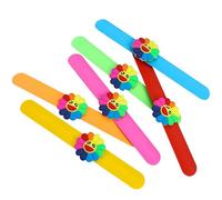 5PCS Sunflower silicone wristband, children's and adult rubber wristbands, mental health bracelet set of two, nonverbal communication aids, children's wristbands, anger management toys